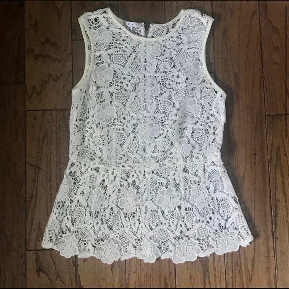 Cabi Lace Peplum Tank Top size small - Picture 2 of 8